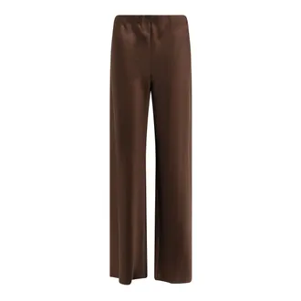 Vince Broeken, Dames, Bruin, L, Polyester, High Waist Fluid Satin Bias Pant