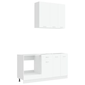 vidaXL Unidad De Cocina Lyon 5 Uds. Blanco Madera De Ingenier&iacute;a Vidaxl