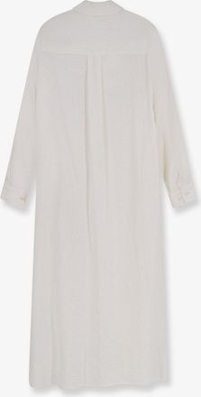 Hev&ograve; Womens Chemisier Dress White Linen