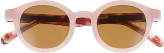 Eyebobs TV Party 44mm Polarized Round Sunglasses in Pimrose Pink Pink /Brown at Nordstrom