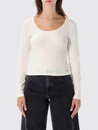 Levi's Top slim fit in maglia di cotone a maniche lunghe con fiocco e logo