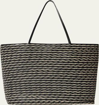 The Row Beau Tote Bag in Raffia & Leather