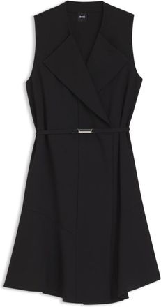 BOSS Crepe wrap dress with belt