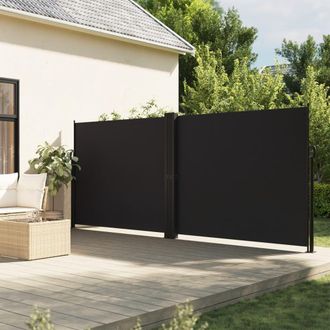 Berkfield Home Retractable Side Awning Black 160x1200 cm