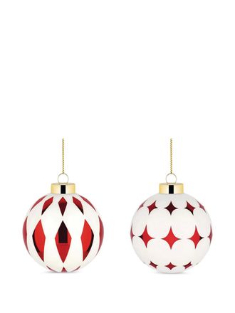 Alessi diamond-pattern ornament (set of two) - unisex - Plastic - One Size - Red