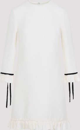 Valentino Garavani White Crepe Couture Short Dress