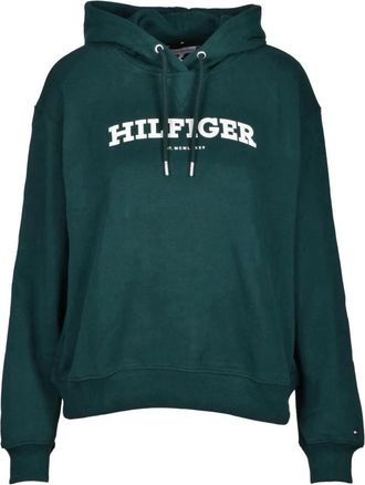 Tommy Hilfiger Sweatshirts Hoodies - Dames - Hoodies - Groen - L - Katoen - Hoodies & sweatvesten