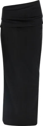 Entire studios Black Wool Midi Womens Skirt