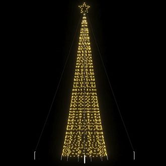 vidaXL &Aacute;rbol De Navidad Led Con Estacas 1534 Leds Blanco C&aacute;lido 500 Cm Vidaxl
