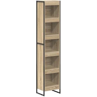 vidaXL Book Cabinet Sonoma 40 x 30 x 189.5 cm Engineered Wood vidaXL