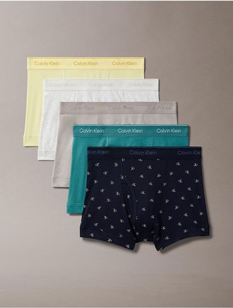 Calvin Klein Mens Cotton Classics 5-Pack Trunk - Multi - XL