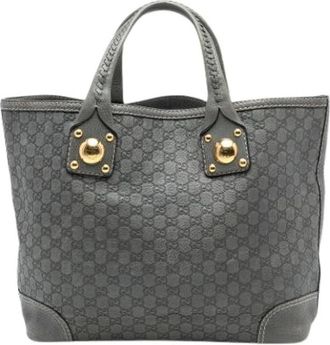 Gucci Pre-owned Tote Bags, female, Gray, Size: ONE SIZE Pre-owned Leather Tote