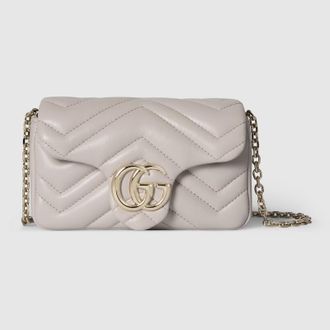 Gucci GG Marmont Mini Shoulder Bag, Grey, Leather