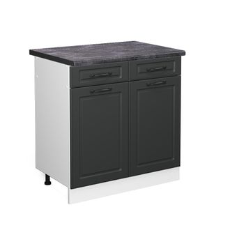Vicco Mueble Bajo De Cocina R-line, Antracita Casa De Campo, 80 Cm, Et Antracita Vicco