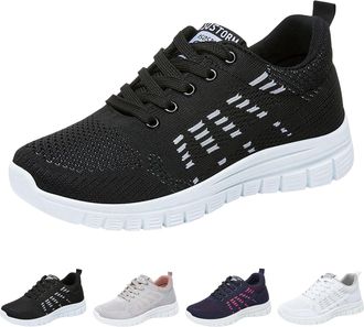 Generic Running Shoes Womens Summer Lightweight Slip-On Walking Shoes Breathable and Comfortable Lace-Up Shoes Casual Soft Sole Trainers Running Non-Slip Casu