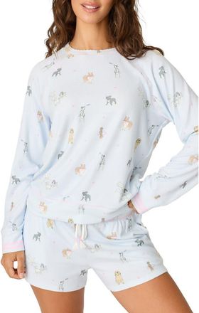 PJ Salvage Bark Park Jersey Pajama Top in Blue Ice at Nordstrom, Size X-Large