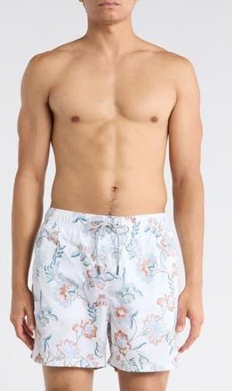 Vintage Summer Swimwear Ponji Print Volley Swim Trunks in Ivory at Nordstrom Rack, Size Xx-Large