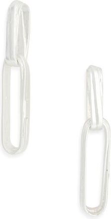 Karine Sultan Simple Double Link Drop Earrings in Silver at Nordstrom Rack