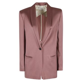 Alysi Jassen, Dames, Roze, S, Satijn, Blazer Svicola Liquid Satin