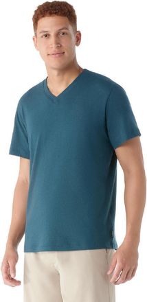 Smartwool Mens Perfect V-Neck T-Shirt Blue XXS