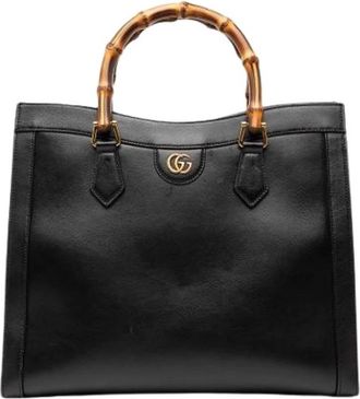 Gucci Pre-owned Bamboo Diana Satchel - Dames - Vintage Shopper - Zwart - ONE Size - Leer - Vintage