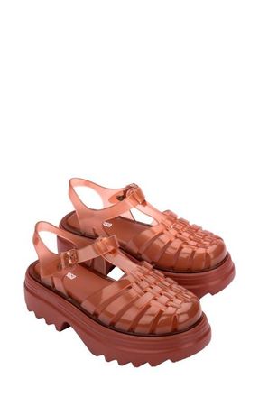 Melissa Possession Platform II Sandal in Transparent Brown at Nordstrom, Size 10 M