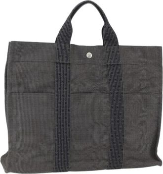 Herm&egrave;s Pre-owned Canvas Tote Bag - Dames - Vintage Shopper - Grijs - ONE Size - Vintage