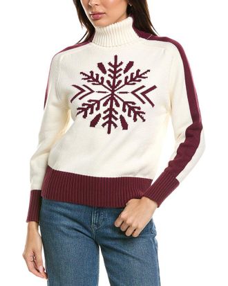 Brodie Snowflake Roll Neck Cashmere-Blend Sweater