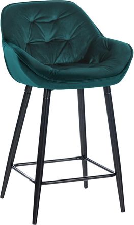 Clp Clp - Taburete De Bar Gibson 76 De Terciopelo Verde Oscuro