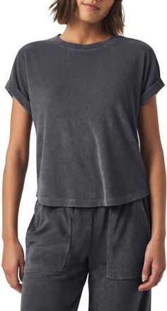 Splendid Taryn Cuffed Terry T-Shirt in Ink at Nordstrom Rack, Size X-Small