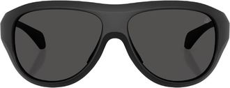 Moncler Bleacher Dark Solid Grey Oval Unisex Sunglasses ME8013 500687 65
