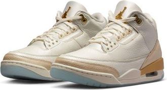 Nike Jordan Air Jordan 3 Retro Basketball Sneaker in Sail/Team Gold/Ivory/Gold at Nordstrom, Size 5.5