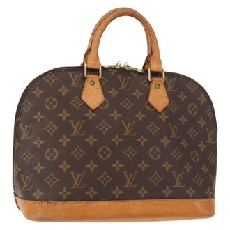 Louis Vuitton Alma Handbag Monogram Canvas Brown Canvas Handbag (Pre-Owned)