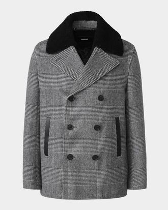 Mackage Men & apos;s Cole-PL Double-Breasted Wool Peacoat