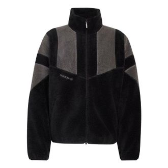 adidas Adicolor Blocked Fleece Track Top Asia Sizing Black KR1393