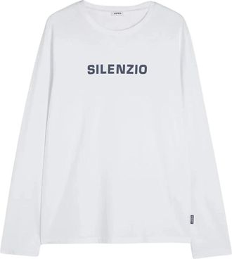 Aspesi Lange mouw Silenzio T-shirt - Dames - Longsleeves - Wit - XL - Tops