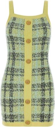 Balmain Thin Strap Button Front Short Knit Dress - Dames - Kleedjes - Veelkleurig - XS - Katoen - Kleedjes