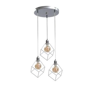 Netlighting Ruben Cluster Pendant Ceiling Light Silver 32cm 1x E27