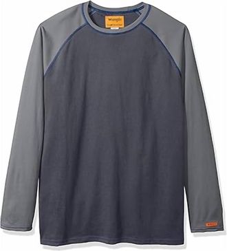 Wrangler Mens Fr Baseball Tee In Grey