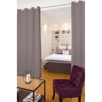 MOONDREAM Cortina ac&uacute;stica para separar estancias ollaos gris MC7305 140x250