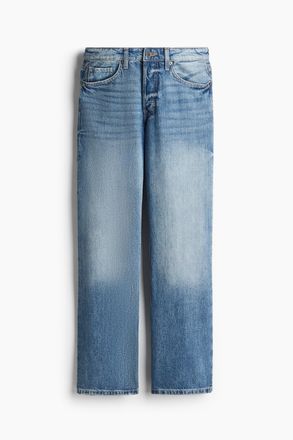 H&M Straight Regular Jeans - Helles Denimblau
