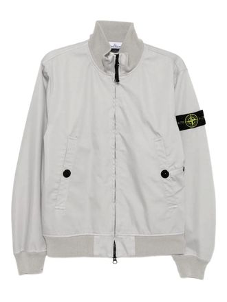 Stone Island logo-patch bomber jacket - men - Cotton - L - Grey