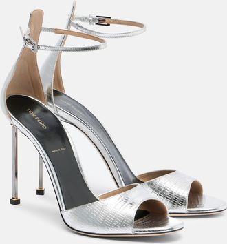 Tom Ford Spire metallic leather sandals