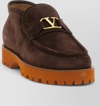 Valentino Garavani leather chunky ankle boots