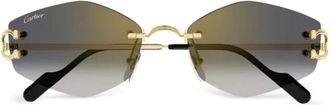 Cartier Sunglasses, unisex, Yellow, Size: 56 MM Square Sunglasses