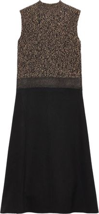 Prada ribbed knit flared dress - Black