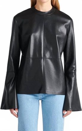 Nanushka Bolda Alt-Leather Top In Black