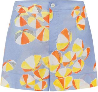 Moschino printed shorts - Blue