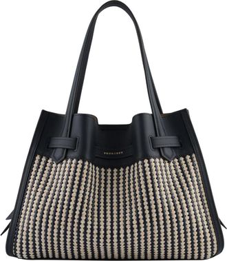 Pourchet Blossom Tress&eacute; - Dames - Shoppers - Blauw - ONE Size - Katoen - Tassen