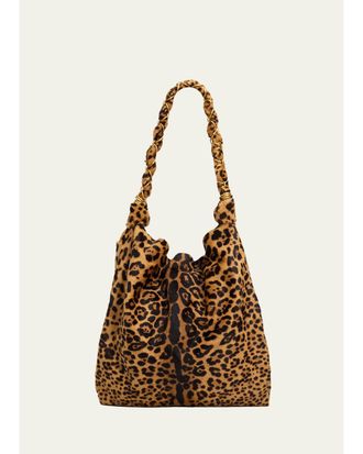 Saint Laurent Amalia Medium Leopard-Print Pony Hair Shoulder Bag